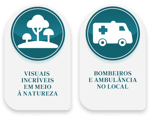 Visuais incríveis em meio à natureza - Bombeiros e ambulância no local